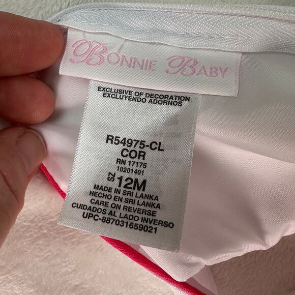 BONNIE BABY‎ Infant Girls Dressy Pink Polka Dot Jacket & Dress Set Formal 12M - Picture 3 of 16